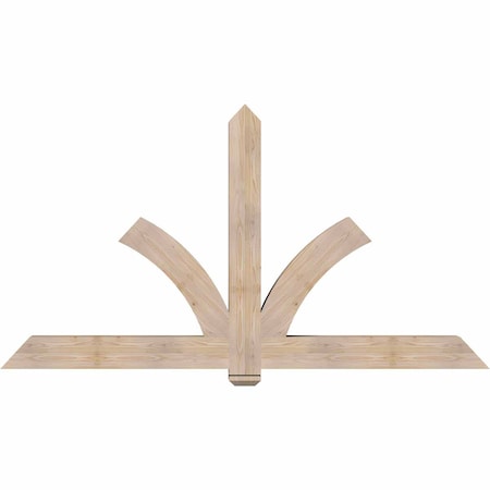 Ekena Millwork Redmond Smooth Timber Gable Bracket, Douglas Fir, 84"W x 45"H x 5 1/2"D x 5 1/2"F, 13/12 Pitch GBW084X45X0606RED00SDF